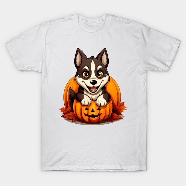 Siberian Husky Dog inside Pumpkin 1 Halloween T Shirt TeePublic